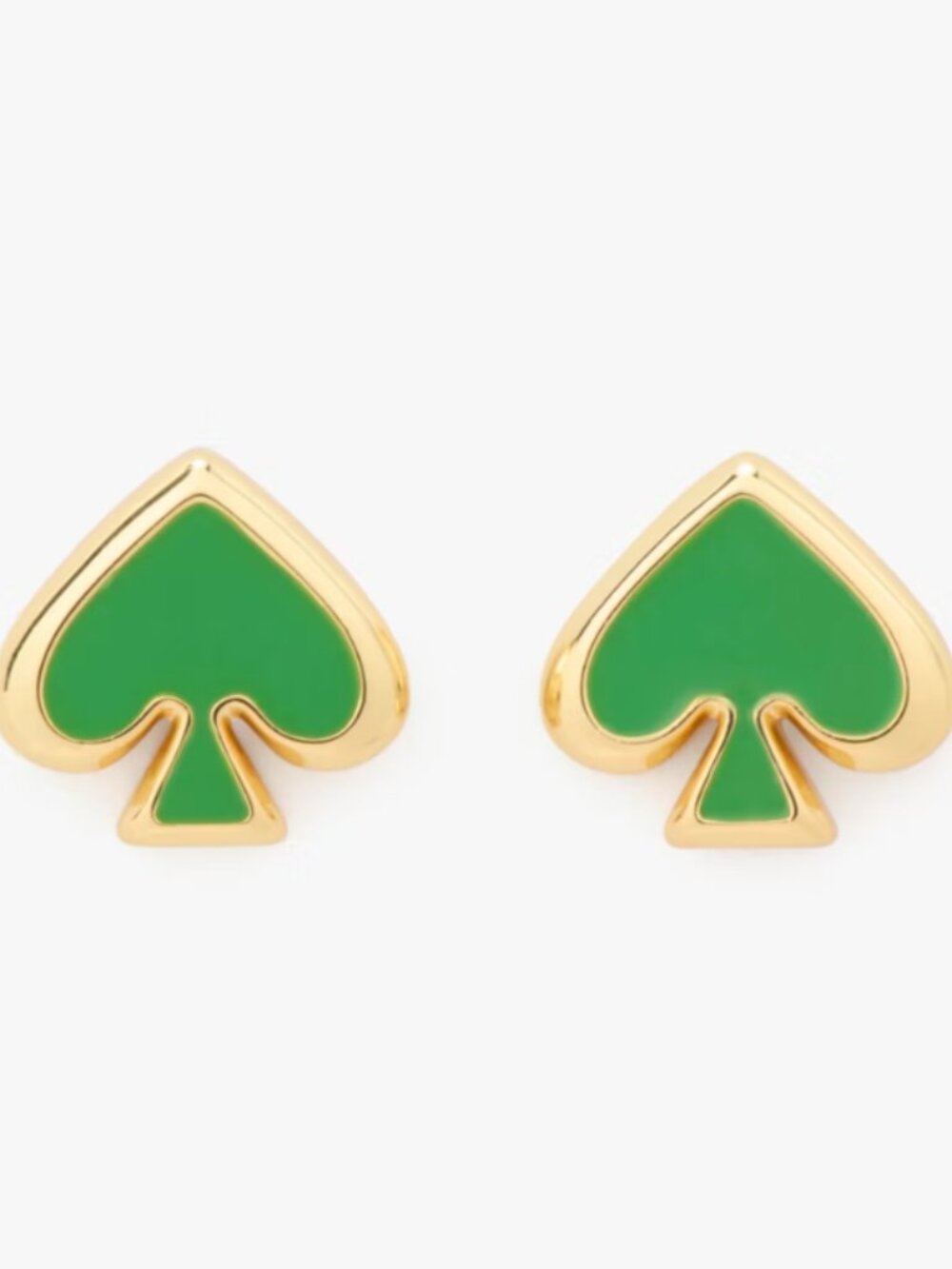 Kate Spade Everyday Spade Enamel Studs in Green - NWT $49 MSRP